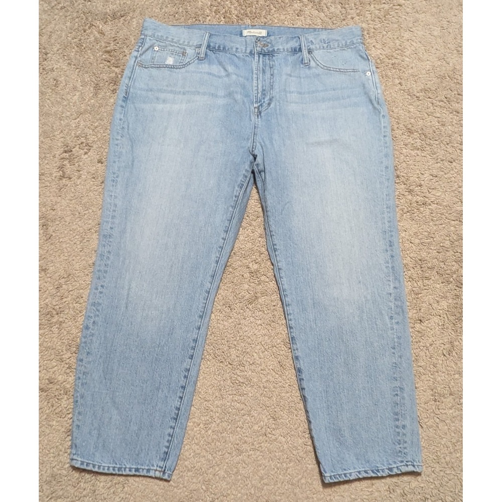 Madewell Perfect Vintage Jeans Women Sz 35 Blue Denim Ankle High Rise Light Wash
